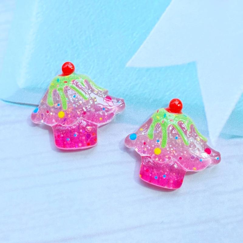 10/20 Peças Fofas Mini Brilhante Desenho Animado Animais/Sorvete Costas Planas Resina Scrapbooking DIY Joias Artesanato Decoração Acessórios G69
