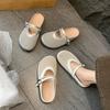 Hollow Woven Bag Head Half Slippers Women's Summer Wear New Flat Bottom Breathable Hole Shoes Sandals