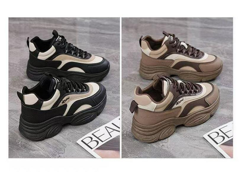 Dámské 2025 jarní trendy tenisky na silné podrážce - Všestranné, zeštíhlující, sportovně ležérní boty