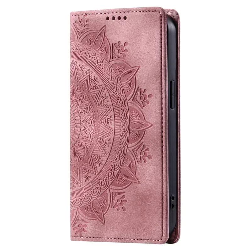 Totem Flower Magnetic Case for Motorola Moto G34 G04 G24 G84 G54 G14 E13 G73 G53 G Play Power 5G 2024 Wallet Leather Phone Case