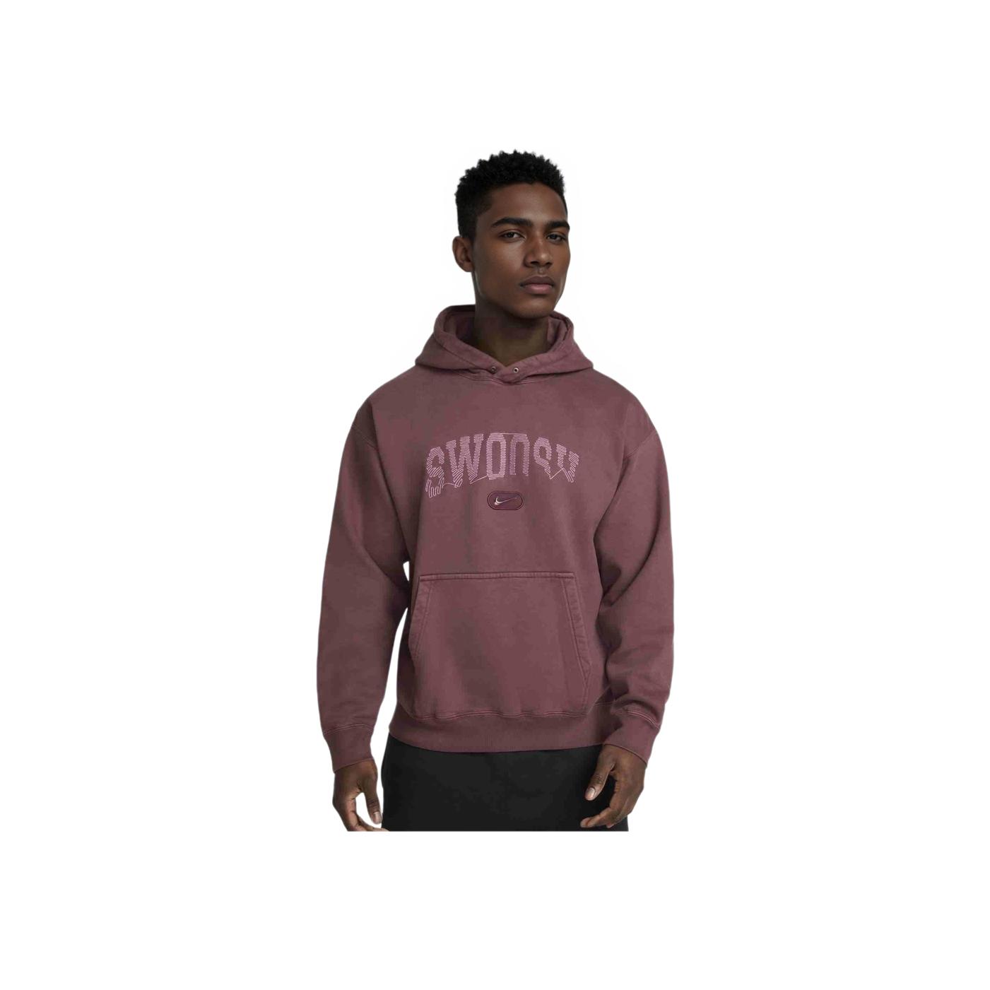 

Nike Solo Swoosh Fleece Pullover Letter Long Sleeve Sweatshirt Men sweatshirt Burgundy HJ2230-652 2XL