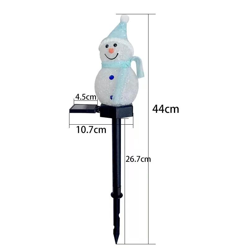New Christmas Decoration Snowman Solar Garden Light Outdoor Solar Ground Plug Lights Lawn Landscape Light Atmosphere Lights