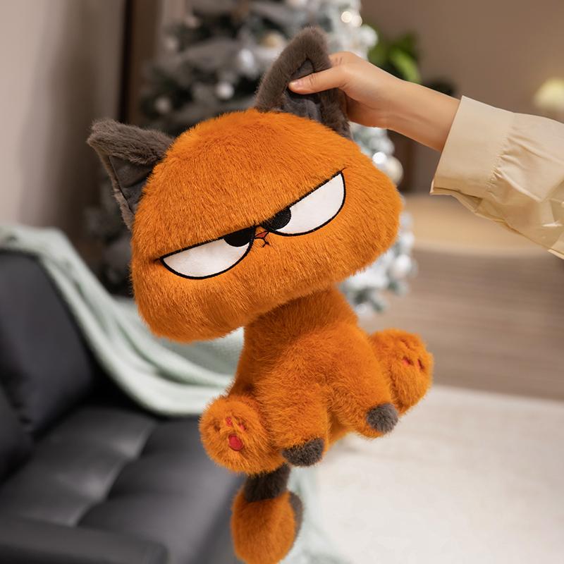 25cm Cute Orange Cat Plush Toys Soft Cool Kitten Stuffed Animal Dolls Creative Home Decor Toy for Boys Girls Birthday Xmas Gifts