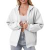 Women's Off Shoulder Zipper Hoodie Sweatshirt  Fashion Clothing Casual Jacket