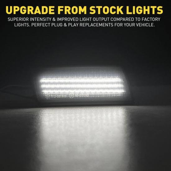 LED-Seitenmarkierungsleuchte für den vorderen Stoßfänger, Parkleuchte für 05-14 Chrysler 300 Weiß EOA