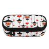 Pen Case Wear Resistant Polyester Multi Compartment Smooth Zipper with Mesh Pocket Removable Divider and Pen Slots for Students