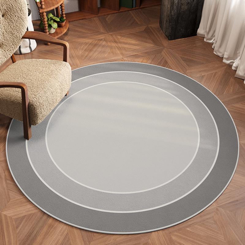 Cream Style Living Room Decoration Round Carpet Light Luxury Rugs for Bedroom Home Soft Floor Mat Anti-slip Washable Bedside Rug