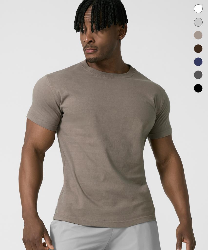 DRIX Pure Cotton Muscle Fit Half Sleeve_7Color (E Type)