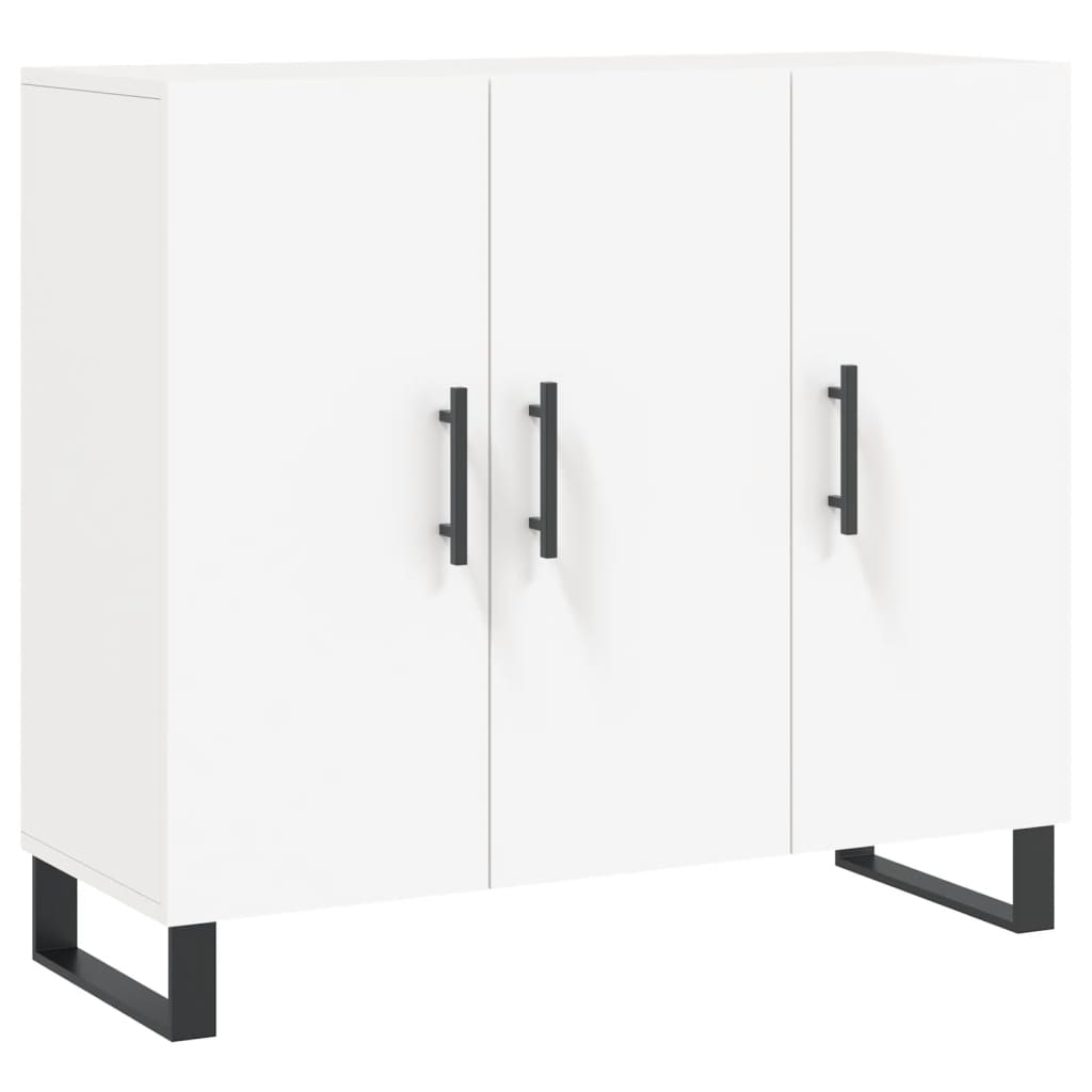 Sideboard White 90 x 34 x 80 cm Particleboard