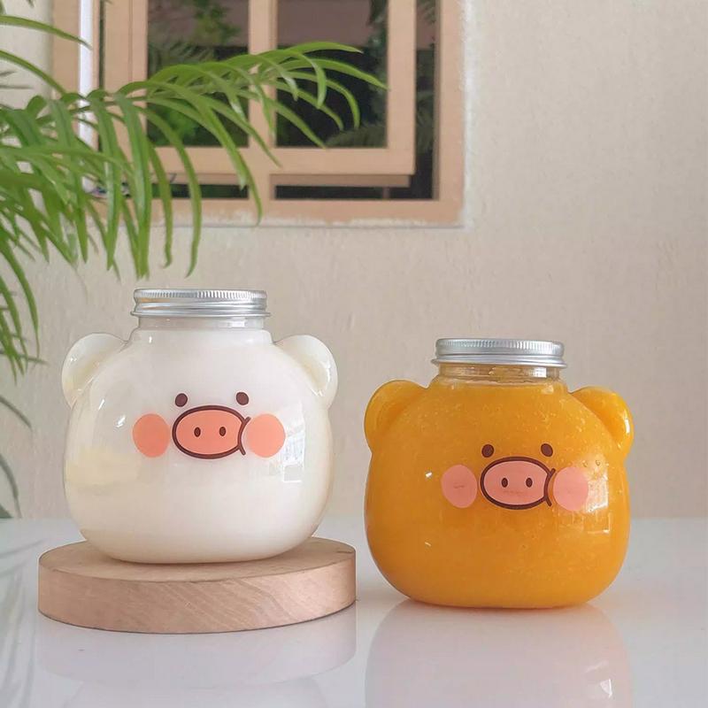 1/3ks Kawaii Lahve na vodu na mléčný čaj, kávu, džus, přenosný kelímek na pití, domov, průhledná láhev na nápoje na džusování