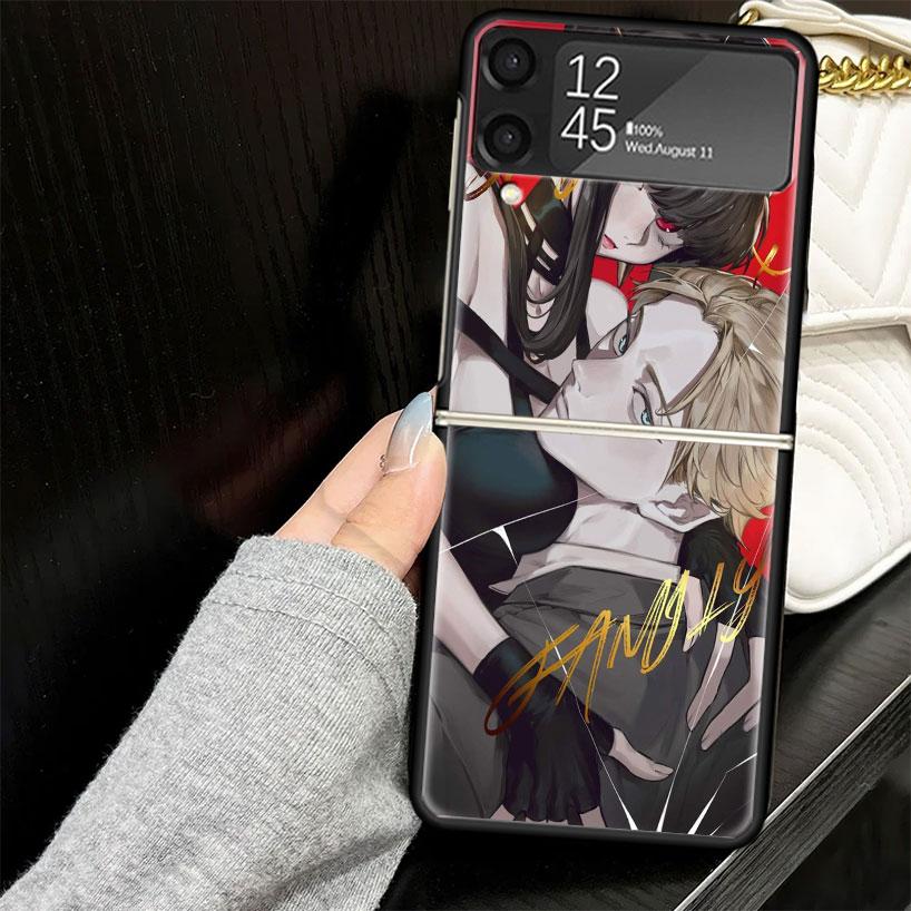 

Anime S-Spy Family Anya Case for Samsung Galaxy Z Flip7 Flip6 Flip5 Flip4 Flip3 5G Hard Phone Shell Z Flip 7 6 5 4 3 Black Cover Samsung Z Flip 4