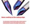 1/4" Shank V-Groove 3-Flute Nano Blue Carbide Woodworking Engraving Cutter