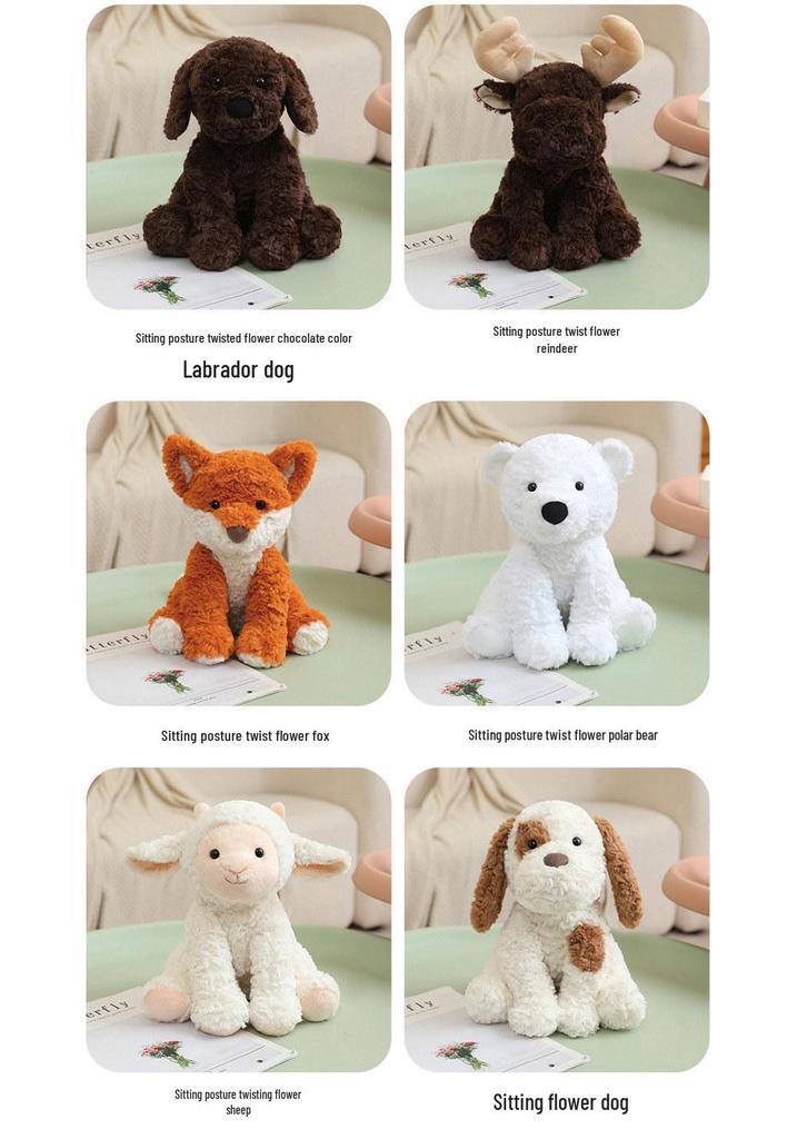 Cross-Border Plush Animal Dolls: Panda, Fox & Highland Cattle Creative Plush Toys