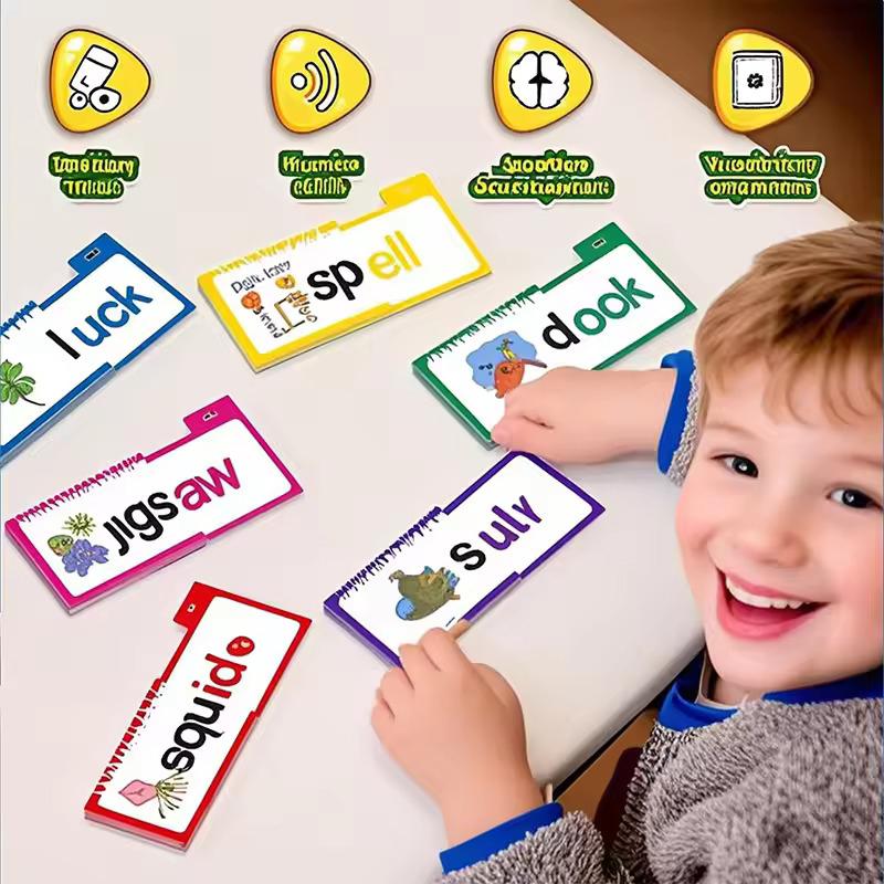 Reading Flip Book Read and Rhyme Flip Books Word Family Flip Books Flash Cards ABC Vocabulary Cards Montessori Educational