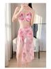 2025 Women's Slimming Three-Piece Bikini Set: Seaside Vacation & Hot Spring-Ready, Conservative Belly-Covering Swimsuit.