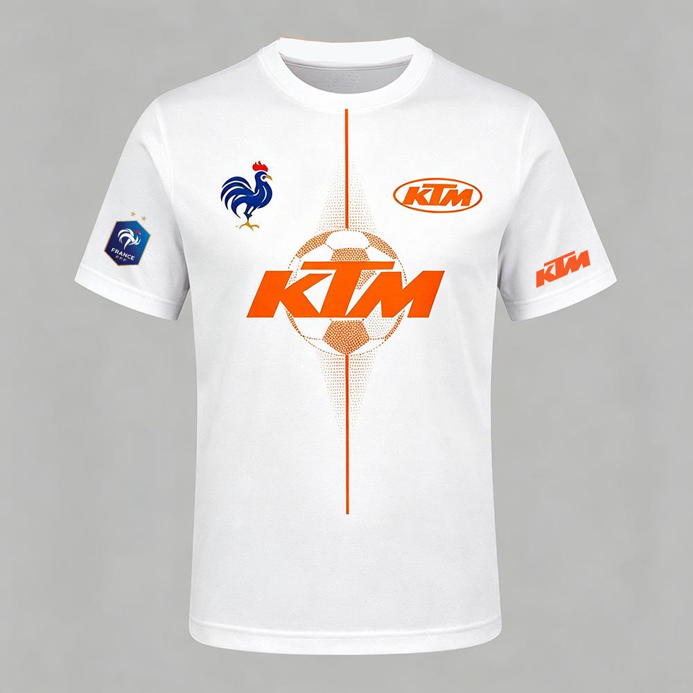 KTM France 2026 World Cup Football Jersey KTM Co-branded T-shirt for Men