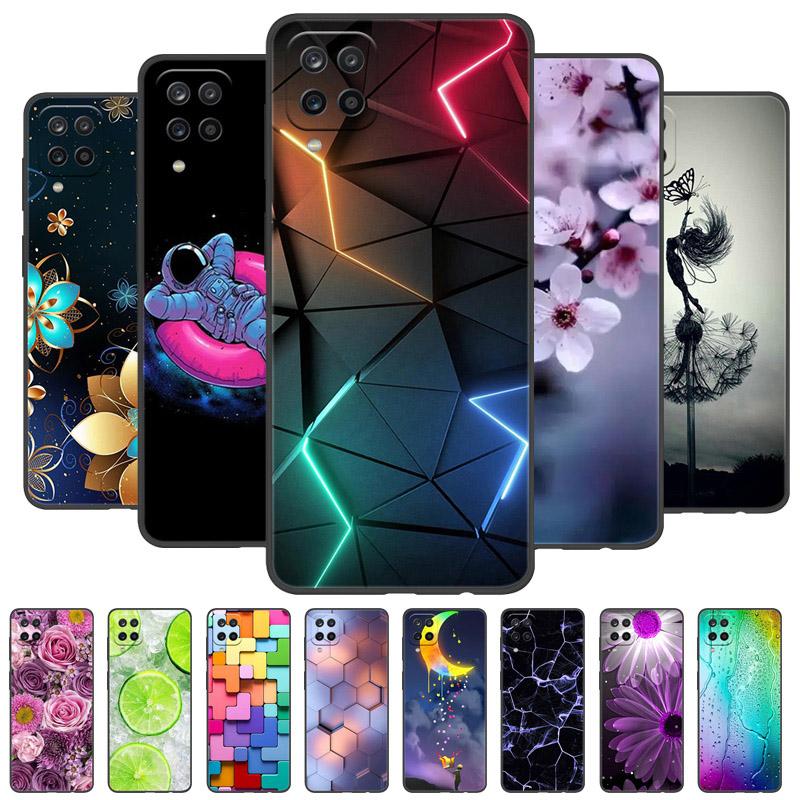 Für Samsung Galaxy A12 Hülle Silikon Luxus Katze Marmor Weiche Stoßstange Abdeckung für Samsung Galaxy M12 A12 Schutz Hüllen A M 12