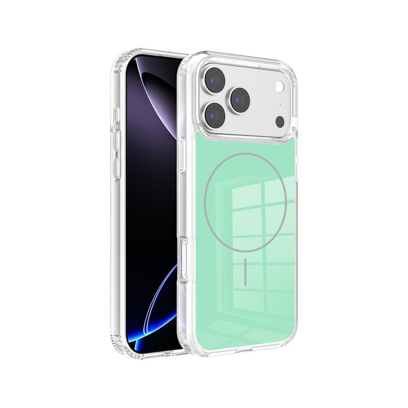 Space Case Is Suitable for Apple 17promax Mobile Phone Case Ins Macaron Color Samsung S26 Magnetic Anti-drop Protective Case.