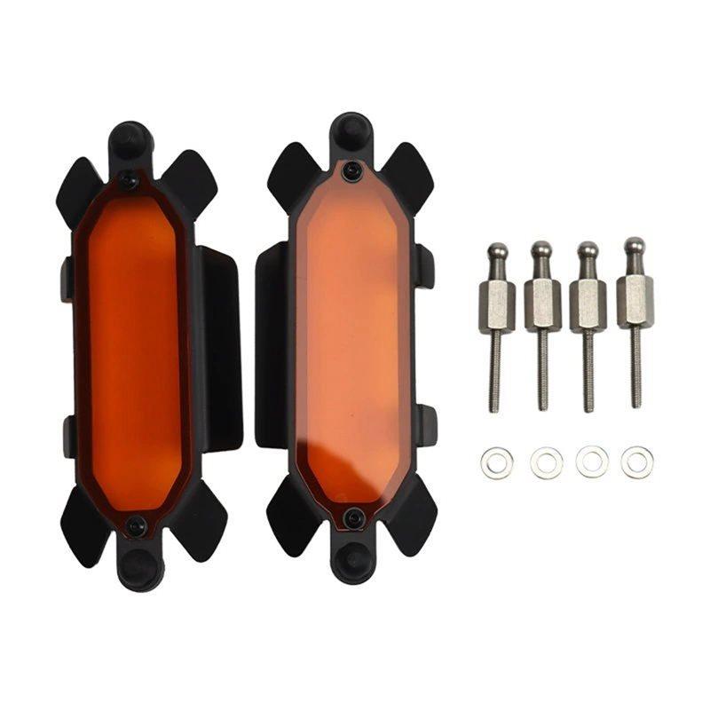 

Motorcycle LED Auxiliary Light Cover For BMW R1300GSA R 1300GS ADV Headlight Protection Orange Black