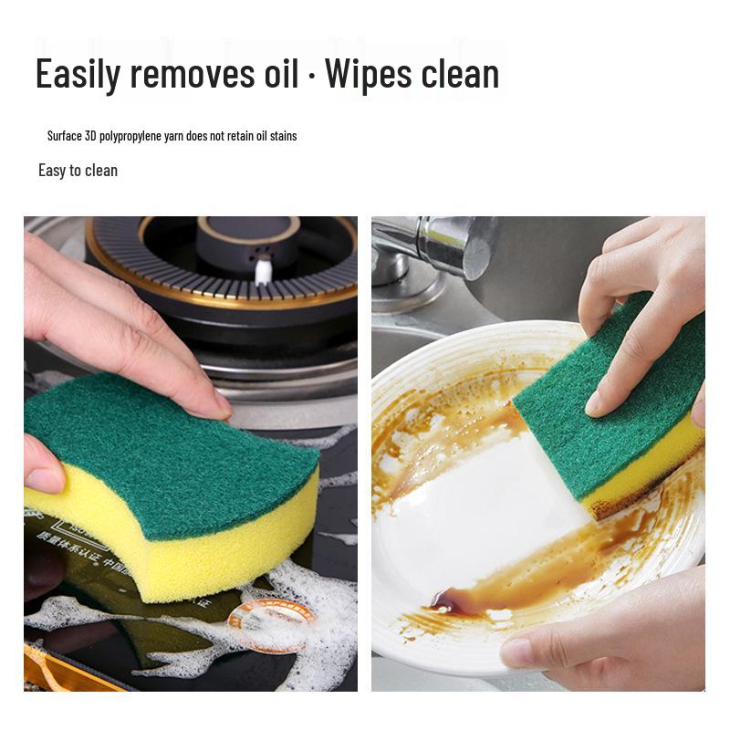 Absorbent Thickened Sponge Dishcloth for Kitchen Cleaning