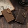 Retro Crazy Horse Leather Key Holder - Men's Genuine Leather Waist Pouch, Access Card Key Cover, Home Key Storage Bag.