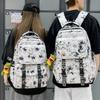 School Bag for Boys, Fashionable Trendy Graffiti, Large Capacity, Backpack for Middle and High School Students, Design Style Niche Graffiti Bag 