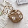 Straw Bag Fashion Women's Bag Single Shoulder Crossbody Bag Summer Beach Holiday Carry-on Basket Bag
