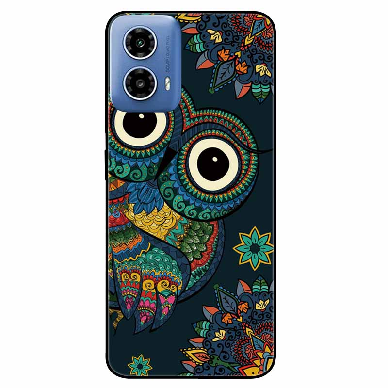For Moto G34 5G Case G 24 Soft Silicone Fashion Animals TPU Bumper for Motorola Moto G24 G04 Painted Phone Covers Luxury Capa