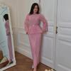 New 2024 European & American Style Summer Wrinkled Drape Mercerized Skirt Suit for Comfortable Commuting