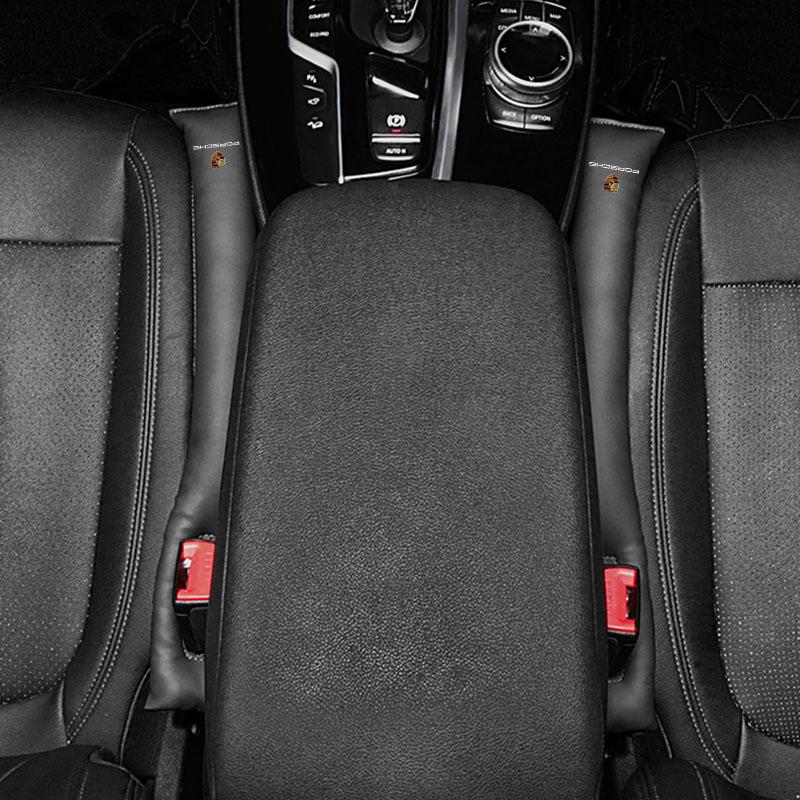 2Pcs Car Seat Gap Filler Side Seam Plug Strip Accessories For Porsche 911 918 928 944 968 Boxster Carrera-GT Cayenne Macan Panamera