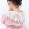 Baby Bib Lace Up Scarf Shawl Cotton Children's Detachable Collar Hollowed Out Female Baby Bib Scarf Children's Accessories 3-8Y