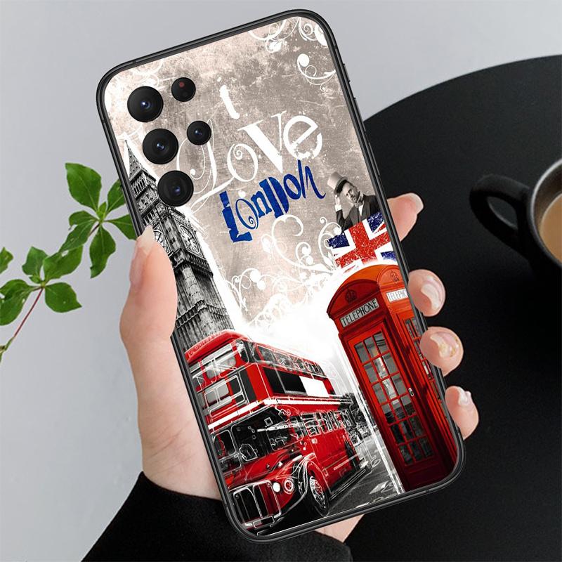 

London Bus Telephone Box Big Ben Phone Case For Samsung Galaxy A35 A55 A54 A15 A25 A05s A05 A22 A24 A52 A33 A34 M34 M14 M54 M23 A54
