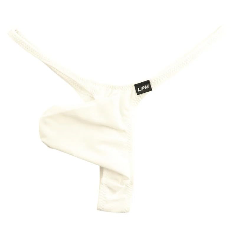 La Pomme Bikini MFS Thin Side 3D Pouch Made In White Men's Shorts, Fabric, Elastic, Front, T-Back Bikini, Japan, 622048,