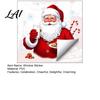 Durable PVC Festive Decals Christmas Santa Claus Window Clings Reusable Static Holding Milk And Cookies Holiday Glass Decals Winter Sticker