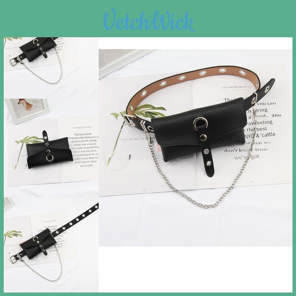 Punk Rock Belt With Multiple Holes And Iron Buckle For Casual Daily Wear And Accessories