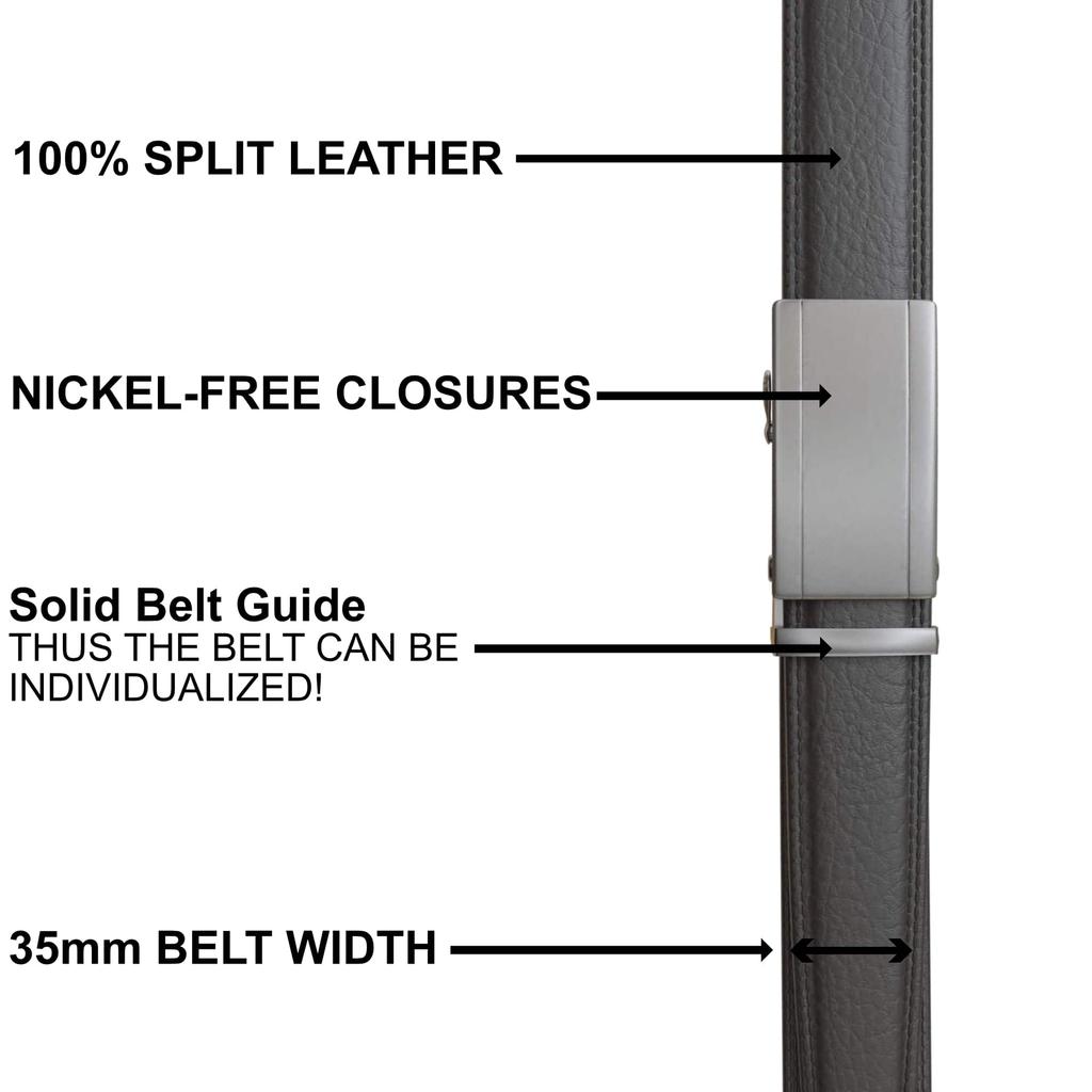 Herren Leder Automatik Gürtel XXL