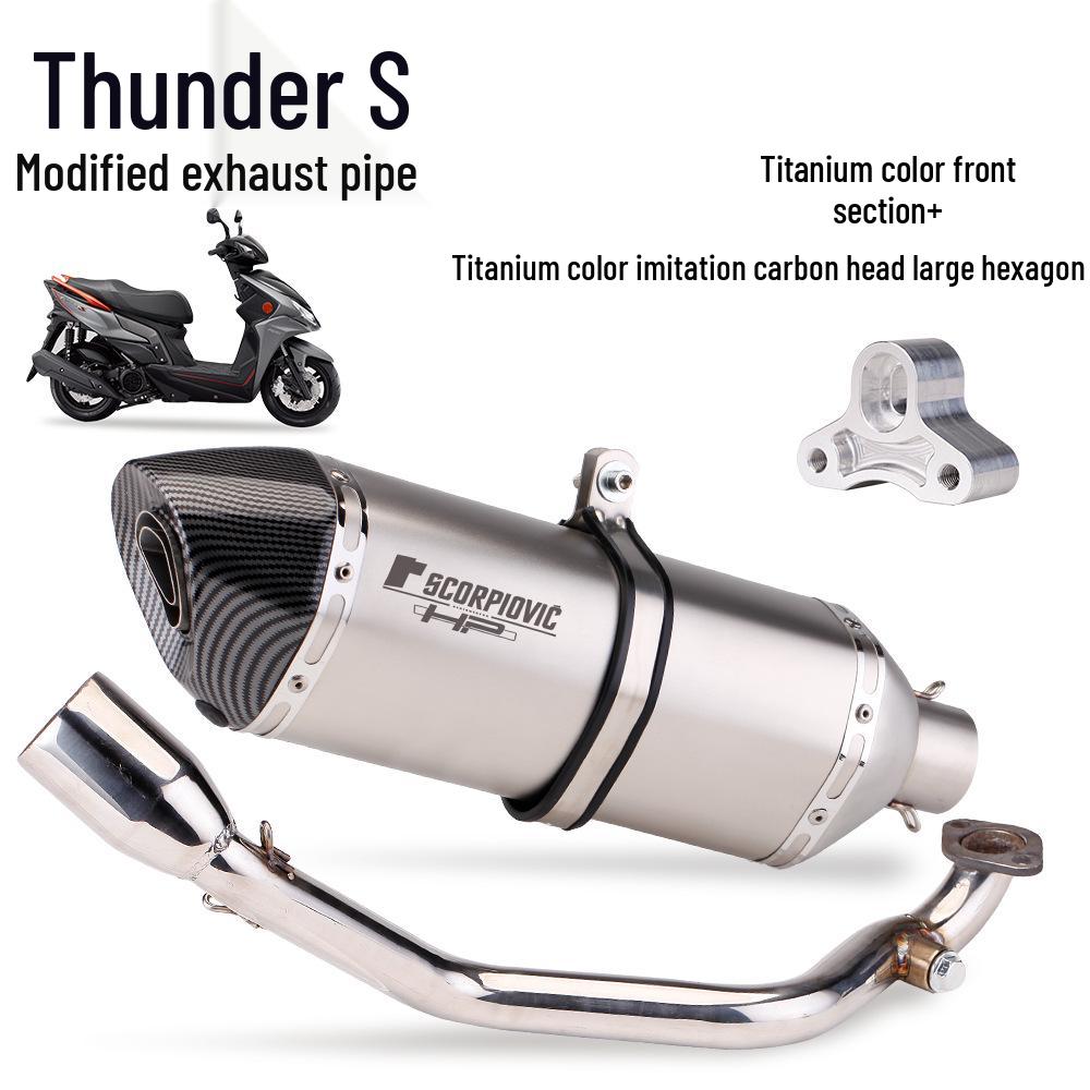 Kymco Thunder S RACING Exhaust Mod: Direct-Fit Tail Section for 17-21 Scooters