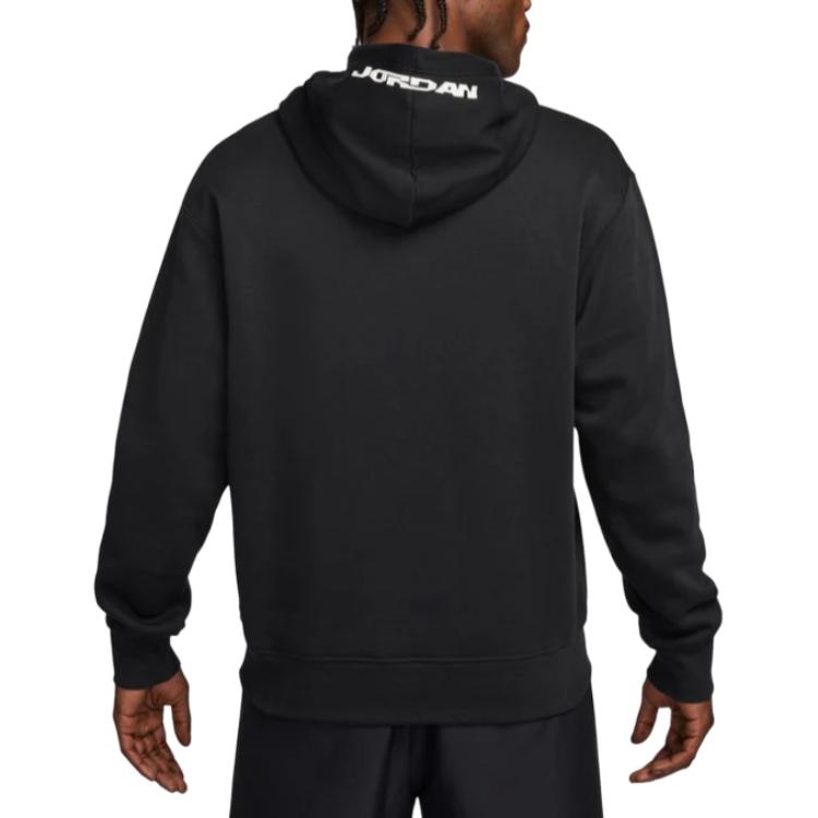 Jordan Logo Printed Pattern Hoodie Men hoodies Black FV7227-010