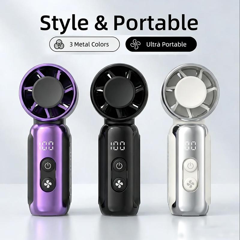 Mini Handheld Fan 1200-200mAh Ultra-Portable Pocket-Size Personal Fan with Long Battery Life for Outdoor, Camping, Desk & Makeup