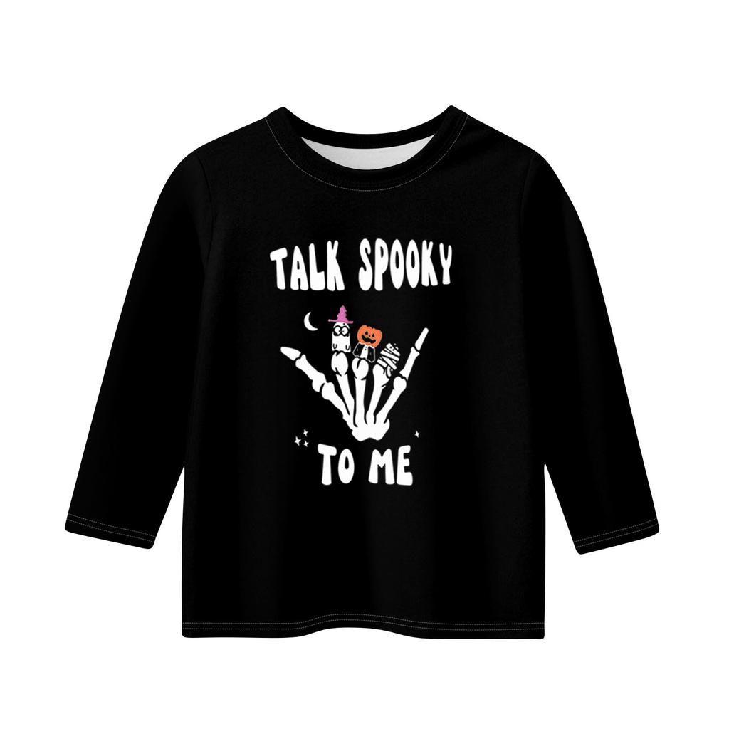 Print Tops For Youth Girls 5-16 Years Round Neck 3/4 Sleeves T-Shirts Trendy Tops Outfit Tees