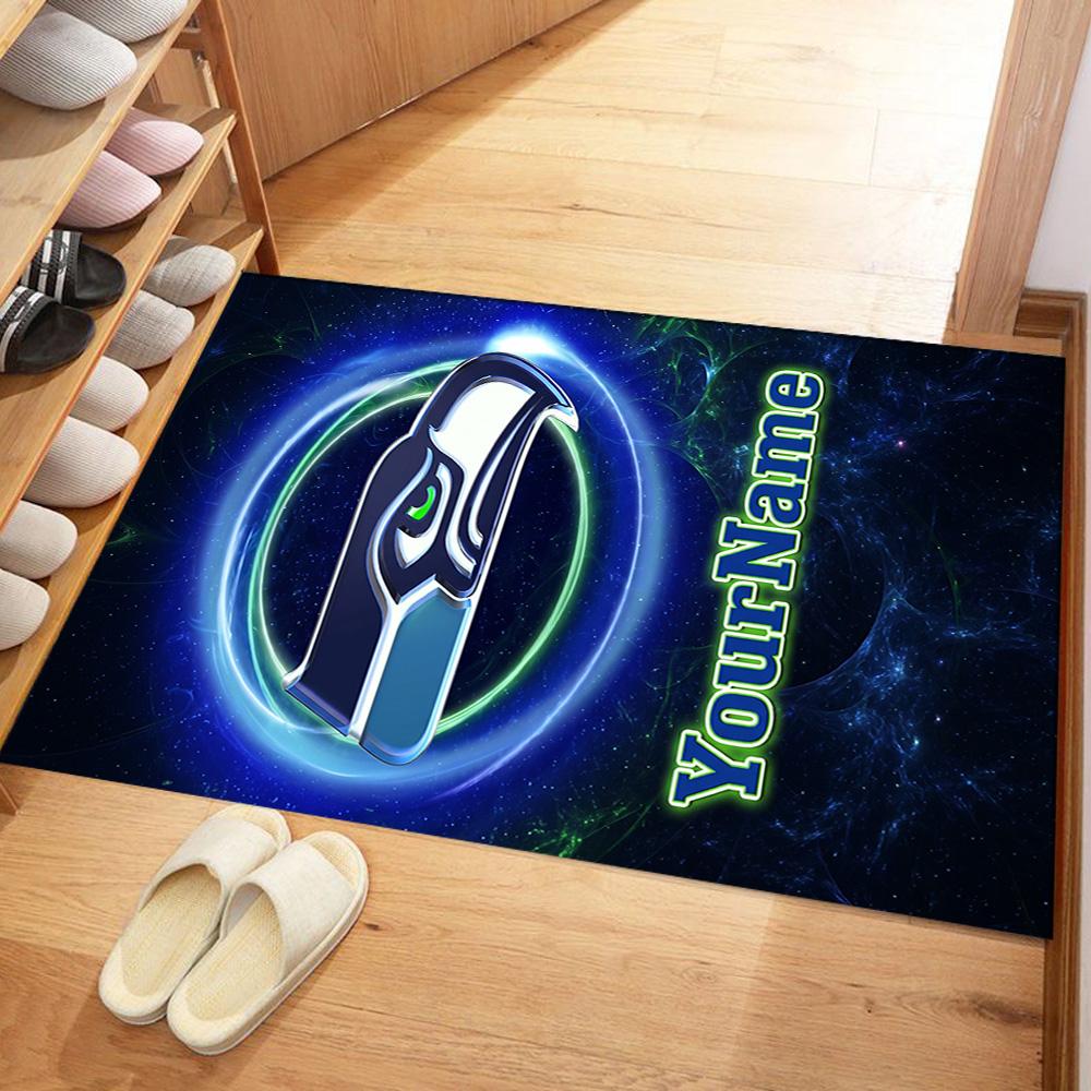 Seattle Seahawks Customizable Name Carpet Design For Decorate Room Dining Room Hallway Study Room Antislip Carpet Office Home Decor
