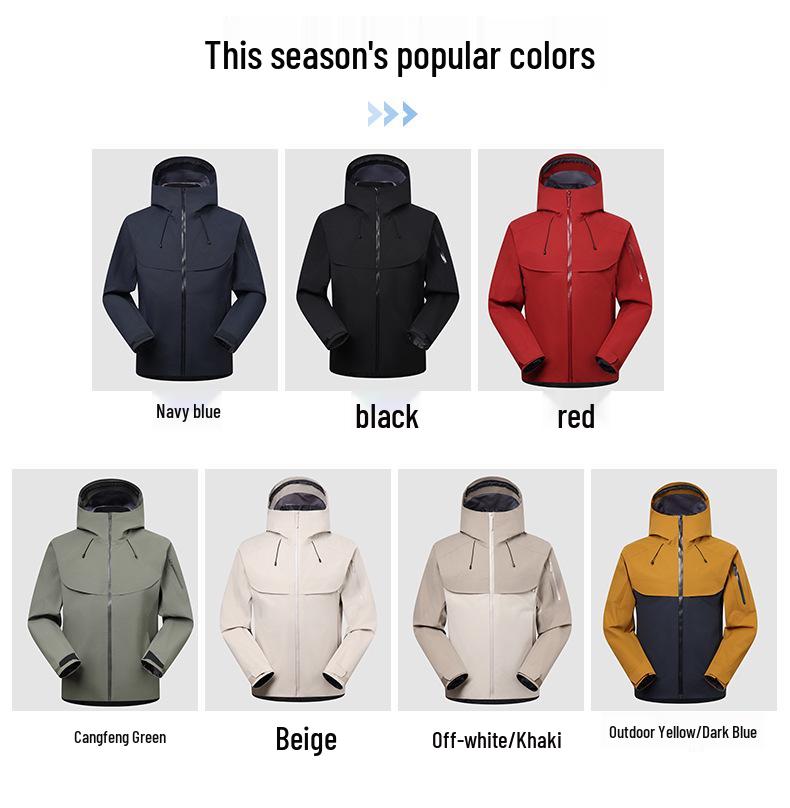 Customizable 3-in-1 Windproof Waterproof Softshell Jacket with Logo 4XL