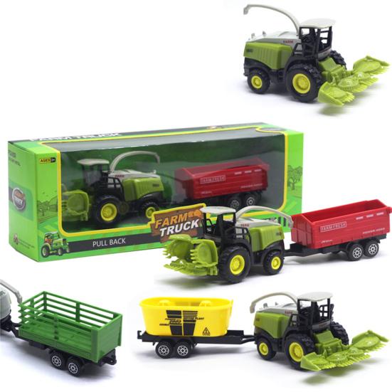 1/55 Diecast Farm Truck Tractor Friction Car Model Kids Educational Toy Gift