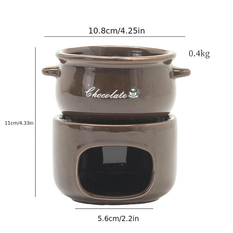 Ceramic Chocolate Melting Pot Heater | Household Constant Temperature Mini Ice Cream And Cheese Melting Machine,With Candle Warm