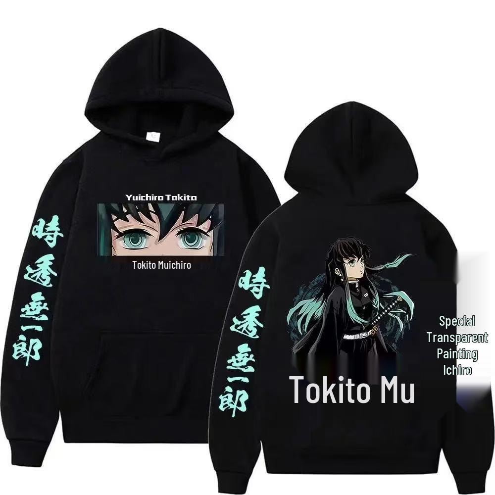 Unisex Tokito Muichirou Anime Mikina - Volná Mikina pro Muže a Ženy