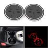 1Pair 2.67" ABS Creative Car Cup Mat With Decorative RGB LED Waterproof