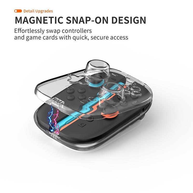 Estojo de Armazenamento Transparente Para Switch 2 Controles Joy-Cons Estojo Protetor Transparente À Prova de Poeira Para Switch 2 Caixa de Armazenamento de Cartões de Jogo