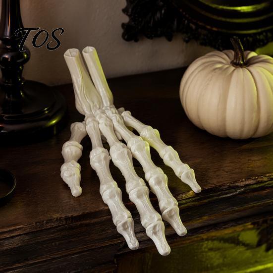 Lifelike Hand Figurine 3D Printed Skeleton Figurine, Spooky Bone Statue for Desktop Sculpture Halloween Party, Gothic Model, Desk Decor Realistic Prop