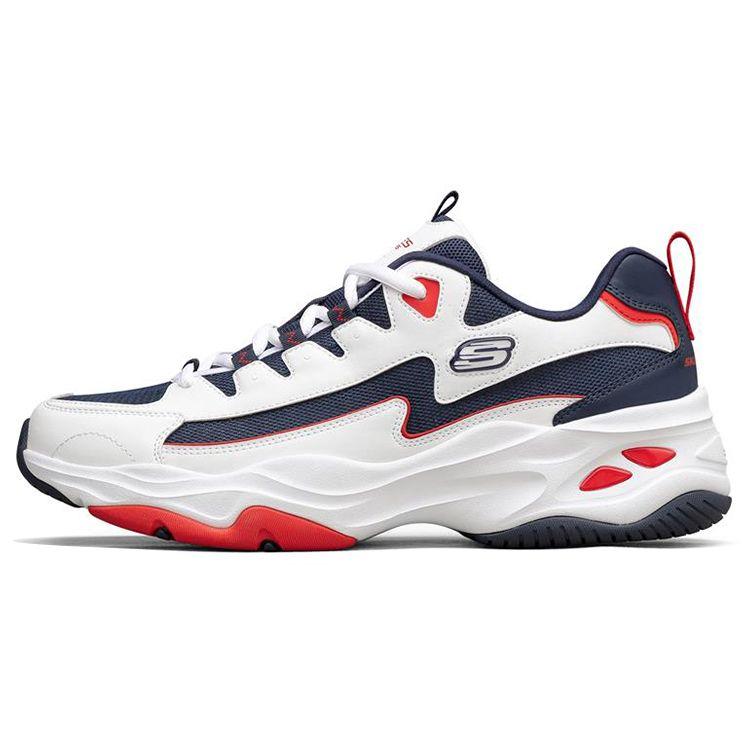Skechers DLites 4.0 Round Toe Lace-Up Low-Top Casual Shoes Men sneaker White Blue Red 894006-WNVR 43