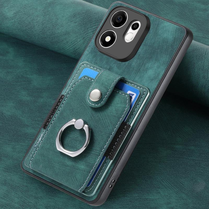 For Huawei Honor 600 Smart Leather Magnetic Wallet Card Slot Ring Holder Case For Honor X7E Plus Shockproof Stand Cover Bumper